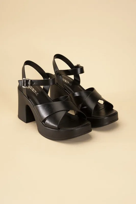 TOUCH Crisscross Sandal Heels