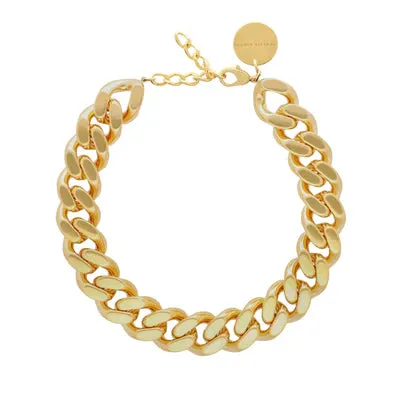 Vanessa Baroni - Big Flat Chain Necklace Gold