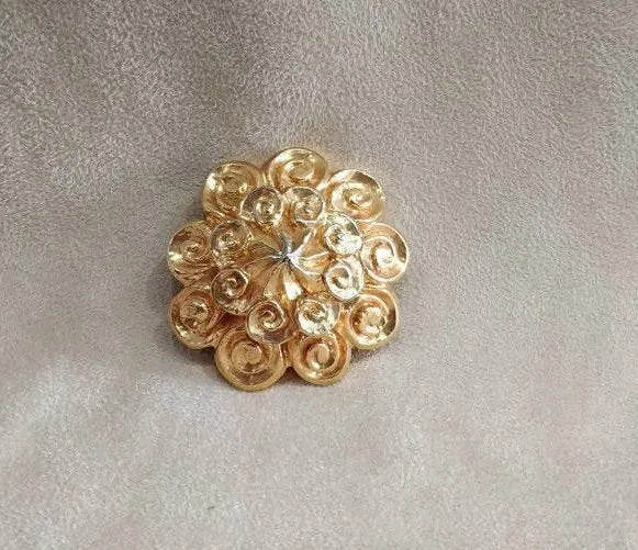 Vintage Lanvin Gold chunky Brooch  Statement Large Designer