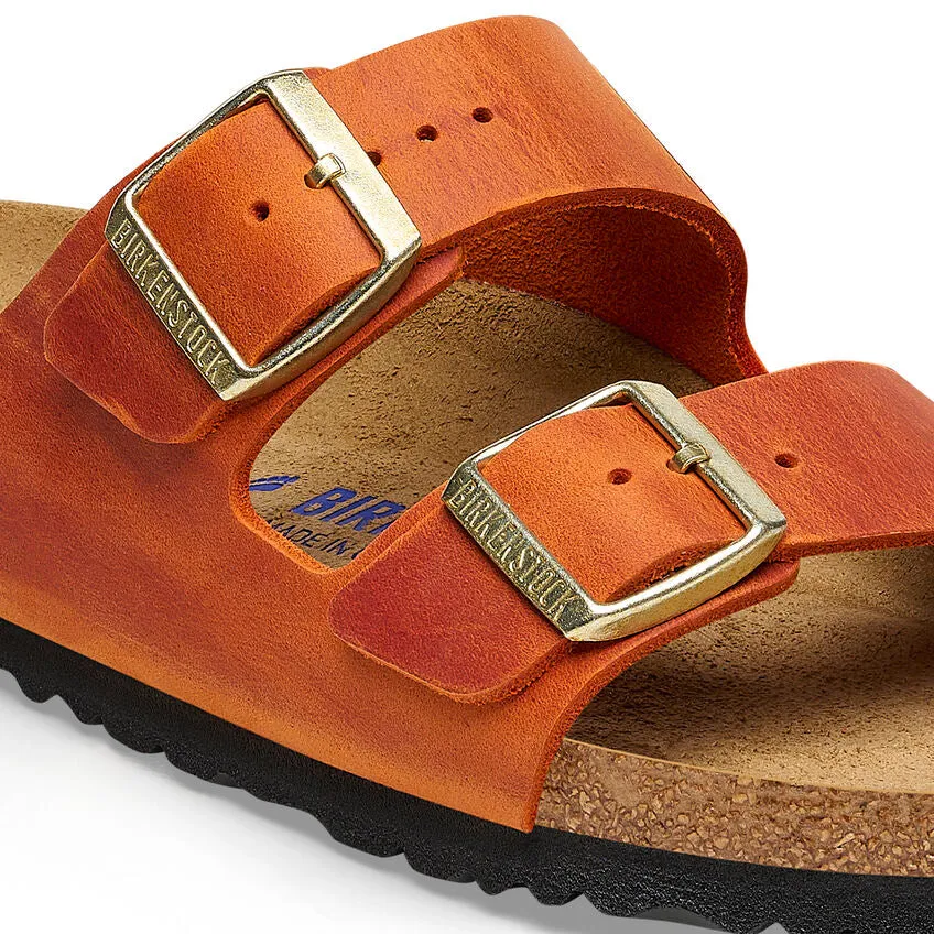 Women's Birkenstock Arizona Oiled Leather 1026592B Color: Burnt Orange