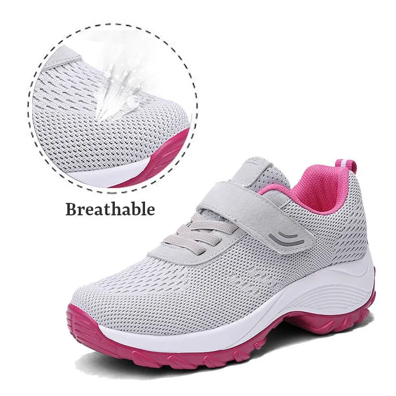 Women's Comfortable Woven Knit Sneakers Big