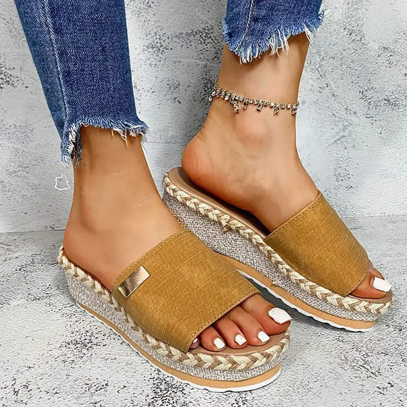 Women's Thick Bottom Open Toe Wedge Casual Sandals