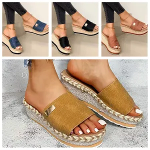 Women's Thick Bottom Open Toe Wedge Casual Sandals