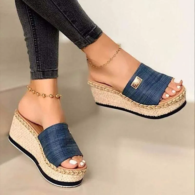 Women's Thick Bottom Open Toe Wedge Casual Sandals